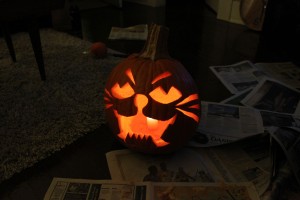 Untitled Scary Cat Pumpkin